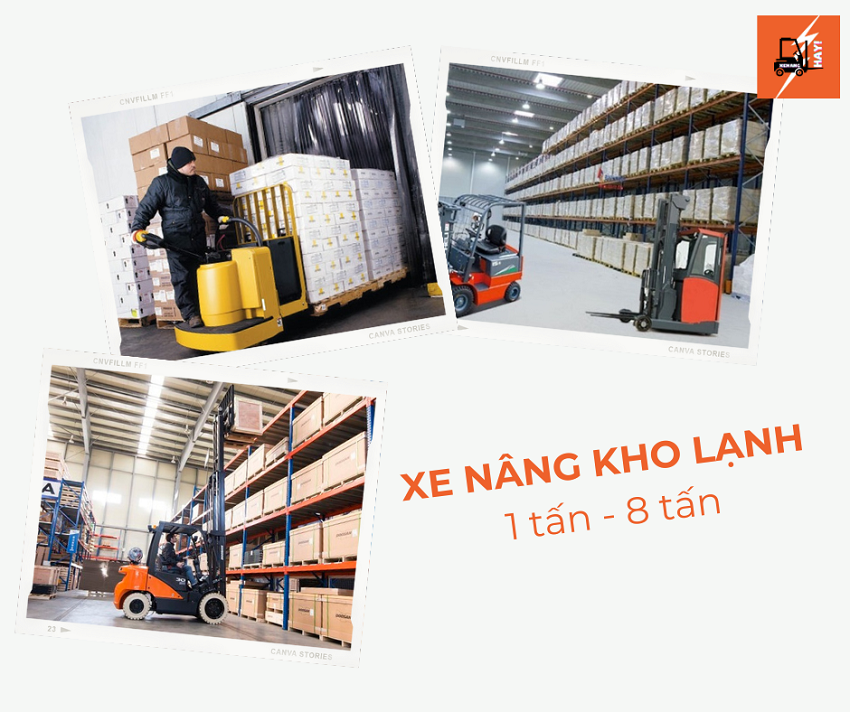 xe nang kho lanh